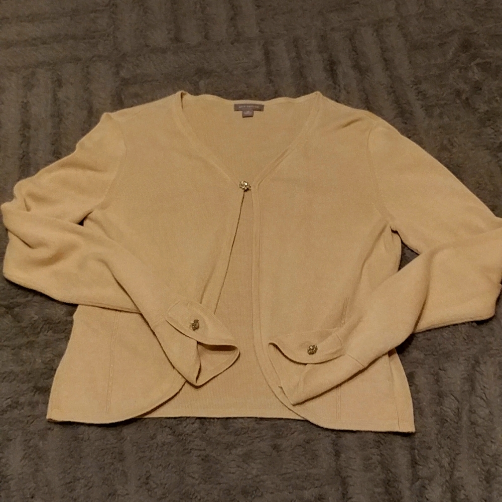 Ann Taylor short cardigan with shiny buttons